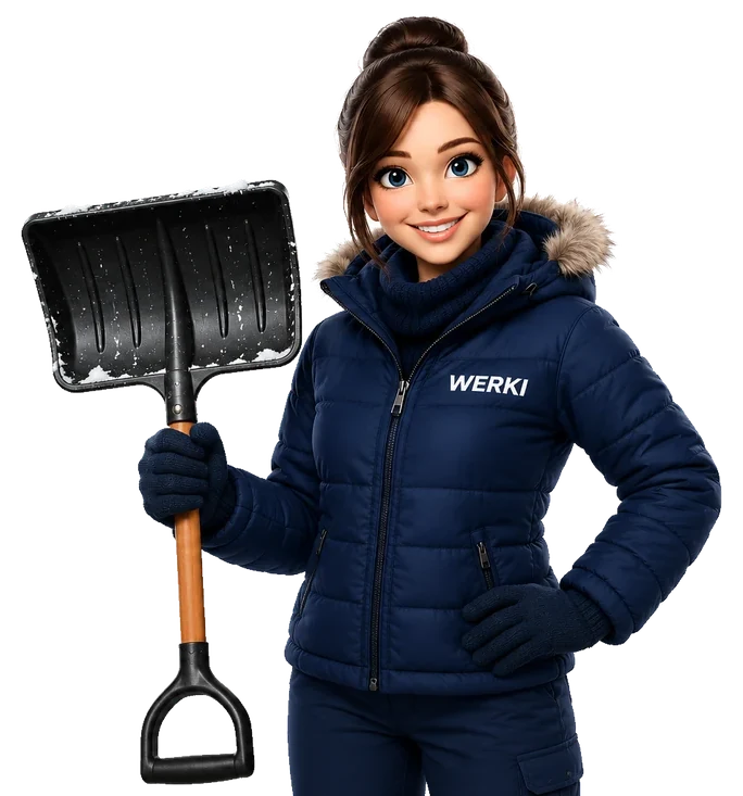 Werki mit Schneeschaufel